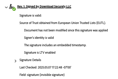 Adobe Signature Image