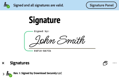 Adobe Signature Image