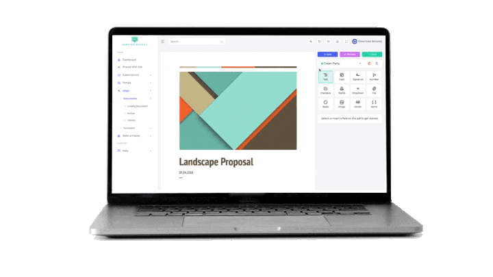 Laptop eSign Creation Gif